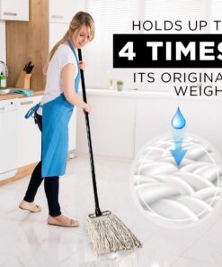 Fuller Brush Wet Mop Head – Absorbent & Professional Quality Cotton Yarn Floor Cleaner Fuller Wet Mop Replacement Head 13 61V1aWKtpDL