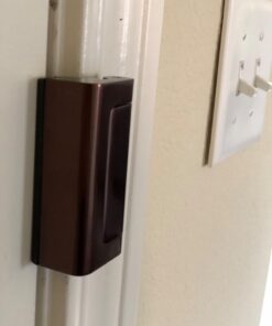 BAOWEIJD Door Lock Child Proof, Home Security Door Reinforcement Lock Withstand 800 lbs Door Latch Double Safety Security Protection for Your Home (Brown Door Security Lock) Brown 40 61V264GS6aL