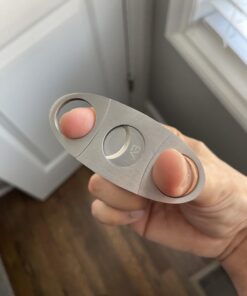 Alaska Bear® Cigar Cutter Stainless Steel Guillotine Double Cut Blade in Black Gift Pouch 31 61V2cDj9m2L