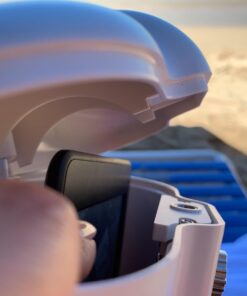 SAFEGO Portable Indoor/Outdoor Lock Box Safe with Key and Combination Access (White) White 55 61V4 E9YevL