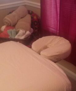 ForPro Premium Flannel 3-Piece Massage Sheet Set for Massage Tables, Includes Flat Sheet, Fitted Sheet and Fitted Face Rest Cover, Natural 21 61V6GGmZKkL