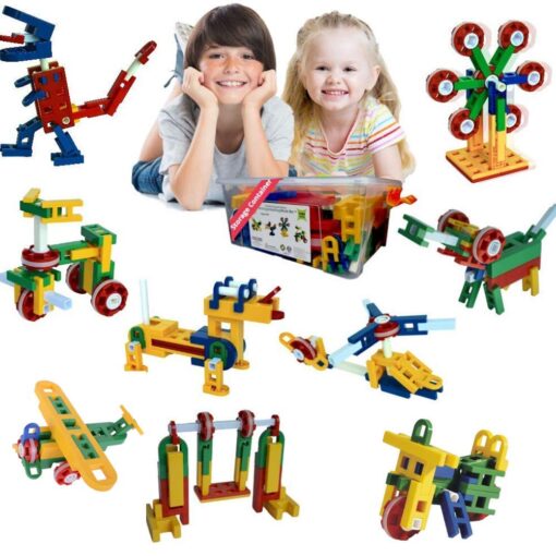 Whirligig STEM Toys for Girls & Boys | Building Blocks for 5 Year Old+ | Creative Construction Educational Engineering Set | 106 Pieces | Best Kids Gift Kit for Ages 5, 6, 7, 8, 9, 10 Yr.