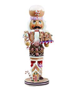 Alternative view of Kurt Adler 16-Inch Wooden Gingerbread Christmas Nutcracker (Color May Vary),Brown/Beige