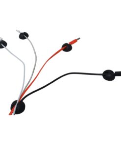 ROK Hardware Multipurpose Silicone Cable Clip Grip Wire Cord Type USB Desk Wall Desktop Organizer Charger Holder (20 Pack, Black) 20 Pack 20 61V8jzrBRZL