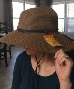 Sloggers Wide Brim Hats for Women - Braided Packable Summer Hats for Women Medium Dark Brown 31 61V970 PZtL