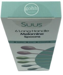 Gohh Long Handle Spoons 7.2 Inch: Latte Machiatto, Tall Iced Tea, Ice Cream Sundae, Coffee, Tea, Cocktail or Hot Chocolat Stirring Longdrink Spoons, Set of 6 Green, Blue, Pink 26 61V9tbCo9hL
