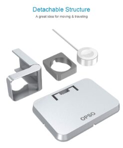 Alternative view of OPSO Magnetic Charging Cable Dock and Stand Compatible with Apple Watch/iWatch 38mm & 42mm with Detachable Magnetic Charging Cable - 3.3Feet (1 Meter) [ MFi Certified ]