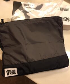 Beard King Beard Bib Apron - Christmas Gifts & Stocking Stuffers for Dad - As Seen on Shark Tank - Men's Hair Catcher for Shaving - Grooming Accessories - Packing Pouch, Black 47 61VDjbTRfyL