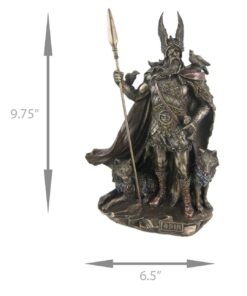 Unicorn Studio 9.75 Inch Norse God - Odin Cold Cast Bronze Sculpture Figurine One Size 18 61VEZCyZ1L