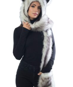 Husky Animal Hood Paws Ears Mittens Gloves 17 61VFbKEdTJL