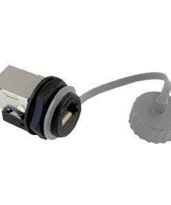 Alternative view of ASI ASICPICRJ45S RJ45 Panel Mount, Waterproof Connector (When Used with Cap), Shielded, Front Mount, Female, IP67, NEMA 6P, Cap Sold Separately