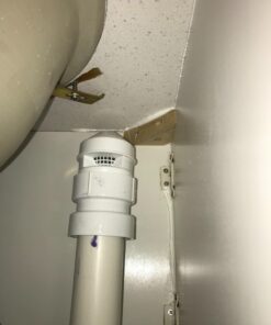 Oatey Sure-Vent 1-1/2 in.–2 in. 160 Branch, 24 Stack DFU Air Admittance Valve with White PVC Sch. 40 Adapter 38 61VMIW GNvL