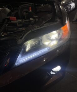 iJDMTOY Compatible With 2013-2015 Honda Accord Sedan, Set of Xenon White LED Even Illuminating Daytime Running Light Retrofit Kit, Fit Inside Parking Lamp Housing 44 61VN9d eJPL