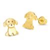 14k Gold Plated Baby Puppy Cubic Zirconia Screwback Baby Girls Screwback Earrings with Silver Post 28 61VPxFjLDjL