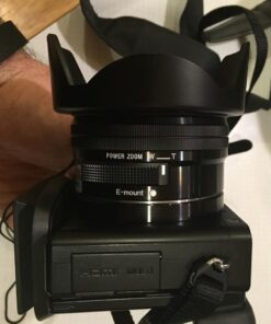 Fotodiox Reversible Lens Hood Kit for E-Mount PZ 16-50mm F3.5-5.6 OSS E-Mount Power Zoom Lens, Reversible Tulip Flower Hood w/Cap 40 61VTFt4TnmL