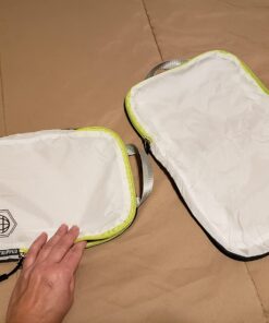 Compression Packing Cubes for Travel - Luggage and Backpack Organizer Packaging Cubes for Clothes (White and Green, 2 Piece Set) 2Piece White and Green 44 61VTOfX4SFL