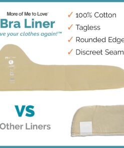 Soft Natural Bamboo Cotton Bra Liners - Moisture Absorbing, Machine Wash, No Seams, No Tags, No Discomfort Large White 12 61VVO0orPDL