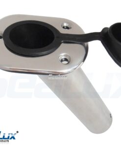 SeaLux Marine 30 Degree Flush Mount Stainless Steel Fishing Rod Holder with Cap and Liner 14 61VYJYUPiPL