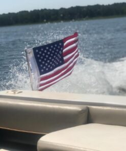 Amarine Made Stainless Steel Rail Mount Boat Pulpit Staff (7/8" - 1 1/4"), boat yacht marine flag pole with US flag Embroidered Stars American Boat Flag Boat Cabin Flags 19 61VYYCecwiL