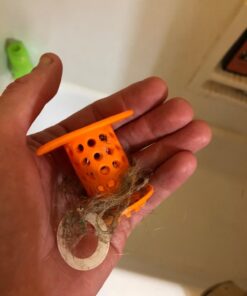 TubShroom Tub Hair Catcher Protector, Fits 1.5" - 1.75" Drain, Orange 37 61VZYLXW3oL