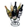 Oenophilia Bottle Bouquet Wine Rack, Black, Tabletop Metal Wine Rack, Countertop Wine Storage Holder - 6 Bottle 62 61VaQvz89L