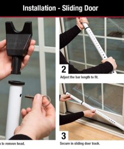 Master Lock door security Bar, Home security Stopper, Adjustable from 27-1/2 in. to 42 in., for Sliding and Front doors 1 Pack, 265EC Standard Security Bar, 1 Pack 27 61Vb1aO9mKL