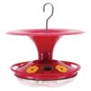Roamwild Hanging Hummingbird Feeder for Outdoors with Double Moat Guard Technology | 5 Feeding Stations with Quick Easy Filling Port | 20 fl oz Nectar Large Capacity - Purple Petals (Yellow) Yellow 52 61VdG 9dXJL