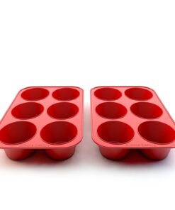 Silicone Texas Muffin Pans and Cupcake Maker, 6 Cup Jumbo, Set of 2, Professional Use Muffin Pan Jumbo 6 Cup 2PCS 27 61VfTLswqbL