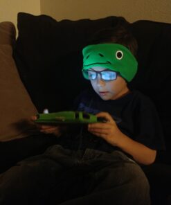 CozyPhones Over The Ear Headband Headphones - Kids Headphones Volume Limited with Thin Speakers & Super Soft Fleece Headband - Green Frog 37 61Vh ENKi0L