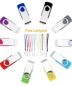 Flash Drive 16GB USB 2.0 10 Pack Swivel Blank Memory Stick Pnstaw Bulk Thumb Drive Pen Drives Jump Drive for Data Storage, File Sharing(10 Pack,Multi-Color) (16GB) 18 61Vi3nT7HDL