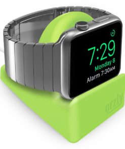 Orzly Compact Stand for Apple Watch - Nightstand Mode Compatible - Green Support Stand with Integrated Cable Management Slot (38mm & 42mm Compatible) 13 61VlI4TOWiL