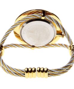 Soleasy New Fashion Women's Bangle Wrist Watch Quartz Gold-White WTH0051 10 61VlNGlEdzL