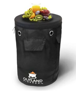 Outland Living Firebowl UV and Weather Resistant 740 Propane Gas Tank Cover with Stable Tabletop Feature, Fits Standard 20 lb Tank Cylinder, Ventilated with Storage Pocket Cover + Tabletop Black 25 61VnQcPksoL