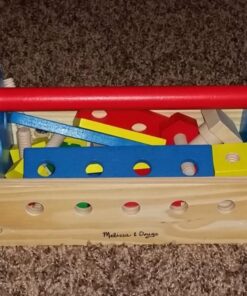 Melissa & Doug Take-Along Tool Kit Wooden Construction Toy (24 pcs), Multicolor, 10.0 x 5.55 x 4.75 42 61Vnq10YqeL