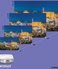 BenQ HT2150ST 1080P Short Throw Projector | 2200 Lumens | 96% Rec.709 for Accurate Colors | Low Input Lag Ideal for Gaming | Stream Netflix & Prime Video,White 1080P Accurate Color 27 61VpGCBMbL