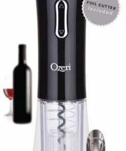 Alternative view of Ozeri Nouveaux II Electric Wine Opener in Black, with Foil Cutter, Wine Pourer and Stopper
