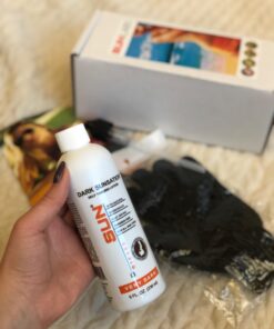 Sun Laboratories By Giesee Dark Sunsation Tinted Self Tanning Lotion 8 oz | Fake Tan, Self Tan, Self Tanner | Organic, Non Toxic Body Bronzer & Face Tanning Lotion | Sunless Tan, Instant Natural Tan, 8 Ounce Very Dark 30 61VtXY8RSWL