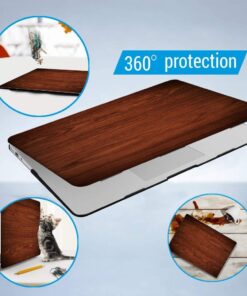 iCasso Compatible with MacBook Air 13 inch Case (Release 2010-2017 Older Version), Hard Shell Plastic Protective Case & Keyboard Cover Only for MacBook Air 13 Inch Model A1369/A1466 - Brown 16 61VucIvqkJL