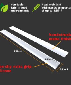 Silicone Stove Counter Gap Cover by Kindga, 21" Easy Clean Gap Filler Sealing Spills Between Kitchen Counter, Appliances,Stovetop, Oven, Washing Machine, Washer, Dryer Set of 2 (White) 21" White 16 61VvBgWdKcL