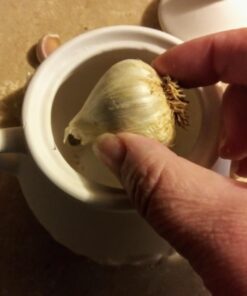 Fox Run Container Garlic Storage and Baking, 5.25" Keeper, White 24 61VveQM0TL