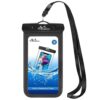 MoKo Waterproof Phone Pouch Holder, Cellphone Case Dry Bag with Lanyard Armband Compatible with iPhone 14 13 12 11 Pro Max, Samsung S21/S20/S10, Black 25 61VwlVAk9L