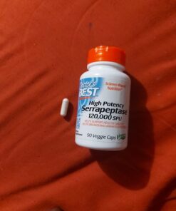 Doctor's Best High Potency Serrapeptase, Non-GMO, Gluten Free, Vegan, Supports Healthy Sinuses, 120,000 SPU, 90 Count 90 Count (Pack of 1) 34 61VzREHhP9L