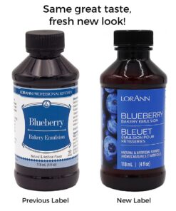 Lorann Oils Blueberry Bakery Emulsion: Realistic Blueberry Flavor, Perfect for Elevating Berry Notes in Baked Goods, Gluten-Free, Keto-Friendly, Blueberry Extract Substitute Essential for Your Kitchen 4 Fl Oz (Pack of 1) 13 61W BYBXXhL
