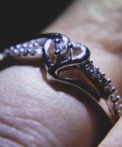 DGOLD Sterling Silver White Round Diamond Fashion Ring (1/10 CTTW) 5 17 61W16Ol72ZL