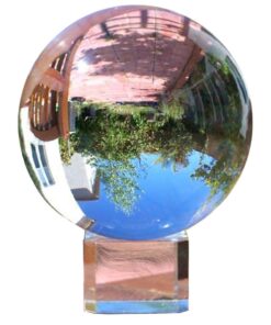 Amlong Crystal Meditation K9 Crystal Ball 3.25 inch (80mm) Diameter for Photography, Lensball, Decorative Ball with Free Crystal Stand and Gift Box, Clear 31 61W3SrSX4rL