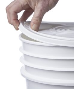 Hudson Exchange Reusable Easy Peel Lid for 3.5, 5, 6, and 7 gal Buckets, HPDE, White 1 Pack 11 61W3aZ2kTCS