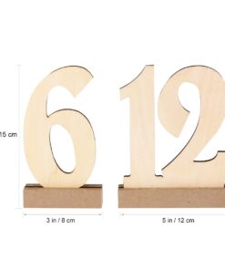 ROSENICE 20pcs 1-20 Wooden Wedding Table Number Holders 28 61W7QUC EXL