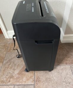 Suntiko Paper Shredder, 18-Sheet Cross Cut Level P-4, Shred Paper/Credit Card/CD, with Large Pull Out Bin,Insert Auto Jam Proof System Shredder for Home&Office 60 61W7ib0BkL