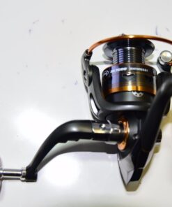 Sougayilang Spinning Fishing Reels with Left/Right Interchangeable Collapsible Wood Handle Powerful Metal Body 5.2:1/5.1:1 Gear Ratio Smooth 11BB for Inshore Boat Rock Freshwater Saltwater Fishing DK3000 30 61W8rEY51cL