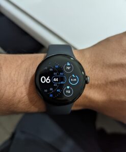 Google Pixel Watch - Android Smartwatch with Fitbit Activity Tracking - Heart Rate Tracking Watch - Matte Black Stainless Steel case with Obsidian Active band - WiFi Matte Black case w/ Obsidian Active band - WiFi 47 61WB48E2ydL